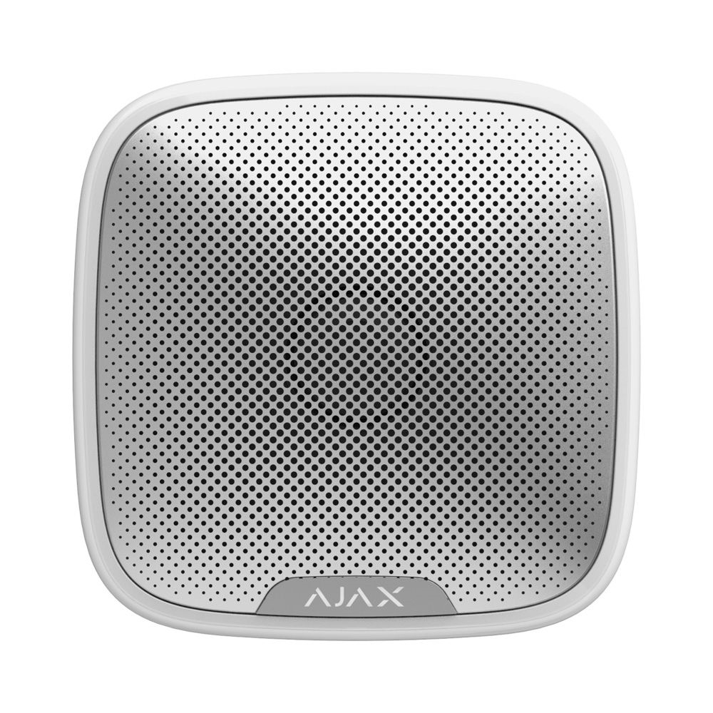 Street Siren White Wireless Outdoor Siren AJAX